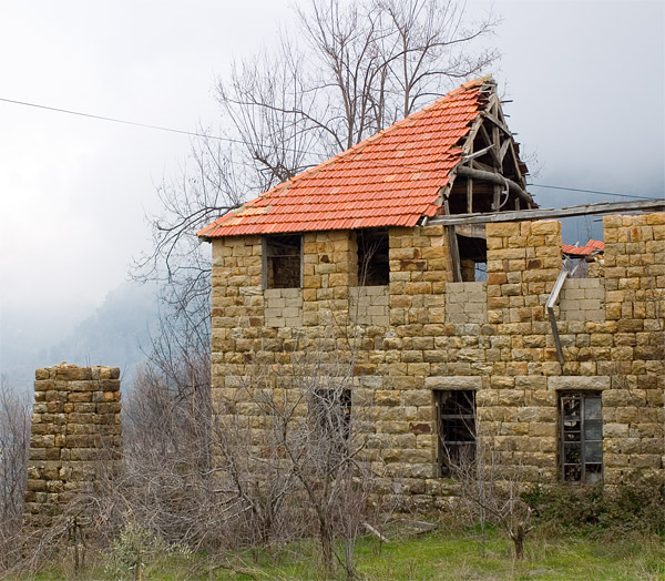 Collapsed Roof of Silk Processor - Baskinta