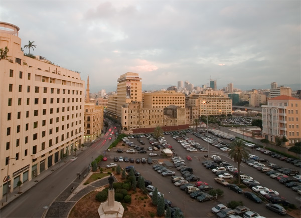 Riad El Solh Square facing North