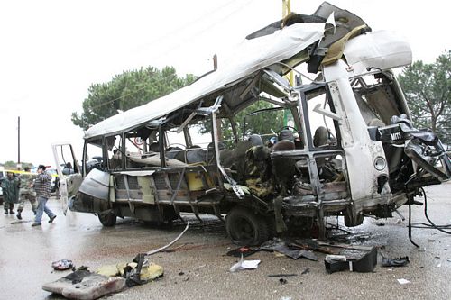 Bikfaya Lebanon Bus Bomb Explosion