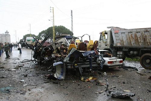 Bikfaya Lebanon Bus Bomb Explosion