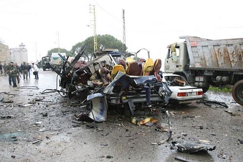Bikfaya Lebanon Bus Bomb Explosion