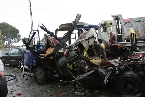 Bikfaya Lebanon Bus Bomb Explosion