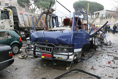 Bikfaya Lebanon Bus Bomb Explosion