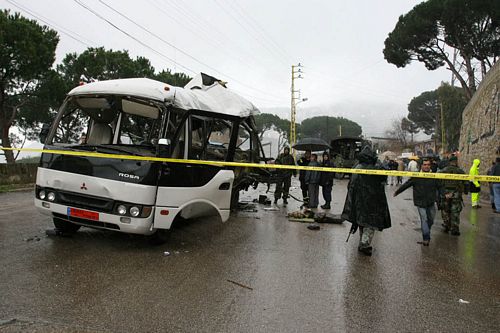Bikfaya Lebanon Bus Bomb Explosion