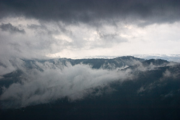 Hailstorm in the Mountains - view from Brummana