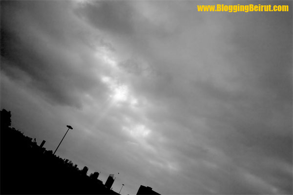 light shining on beirut
