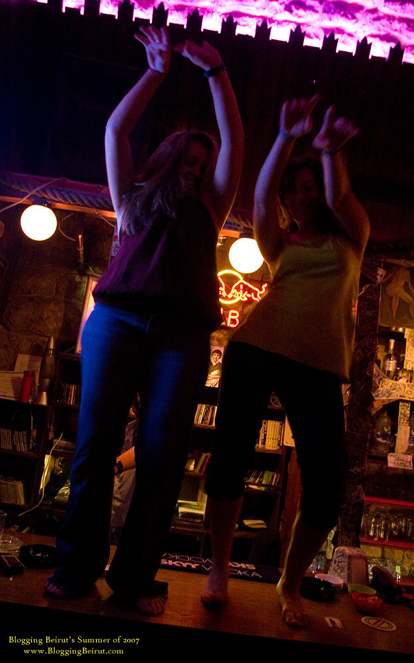 Dancing on the Bar, Cheers, Brummana - Summer of 2007