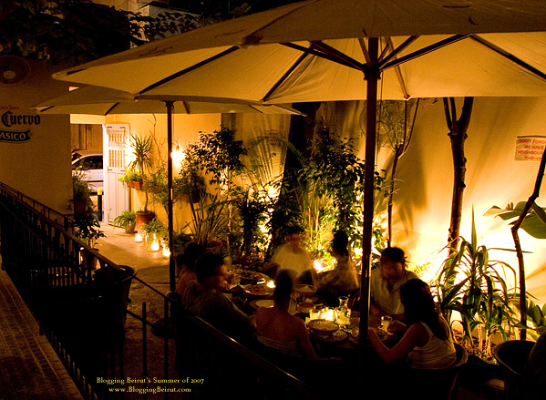 Dinner at Joe Pena's, Gemmayze - Summer of 2007